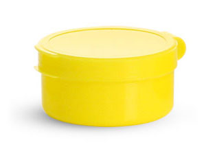 Hinge Top Containers, Yellow Hinge Top Pill Pods