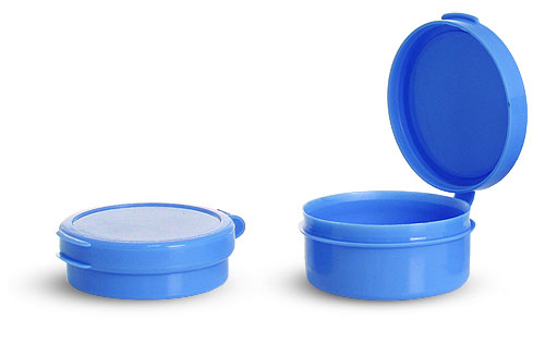 Blue Hinge Top Polycons, Pill Pods