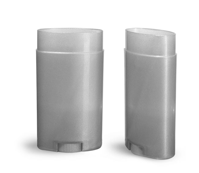 Plastic Tubes, Silver Polypro Oval Deodorant Tubes (Bulk), Caps NOT Included