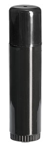 .5 oz  Black PP Lightweight Lip Balm Tubes w/ Caps