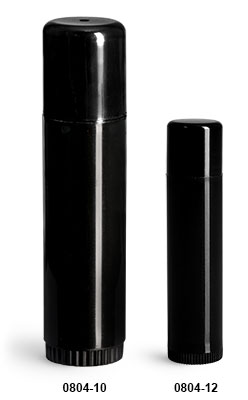 SKS Bottle & Packaging - Lip Balm Tubes, Black Polypropylene Lip Balm ...