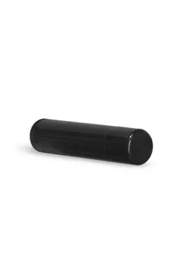 Black Polypropylene Lip Balm Tubes w/ Caps 