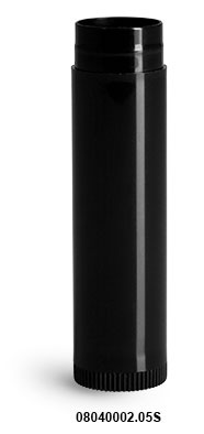 New Black Polypropylene Lip Balm Tubes (Bulk)