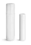 White Polypropylene Lip Balm Tubes w/ Caps