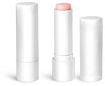 Lip Balm Tubes, 0.20 oz White Lip Balm Tubes w/ Caps