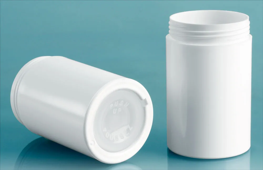 2.5 oz White Styene Push Up Deodorant Containers (Bulk), Caps Not Included