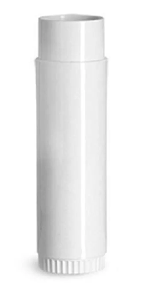 0.50 oz White Polypropylene Lip Balm Tubes (Bulk), Caps NOT Included