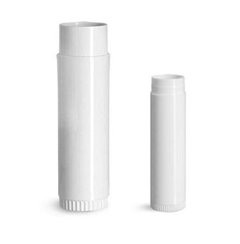 White Lip Balm Tubes (Bulk), Caps Not Included