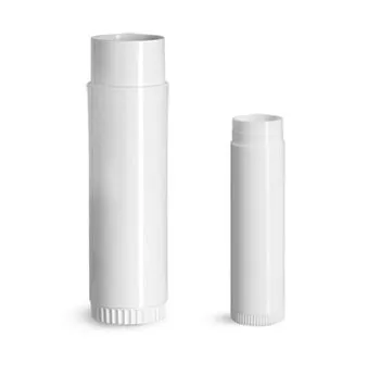White Polypropylene Lip Balm Tubes (Bulk), Caps Not Included