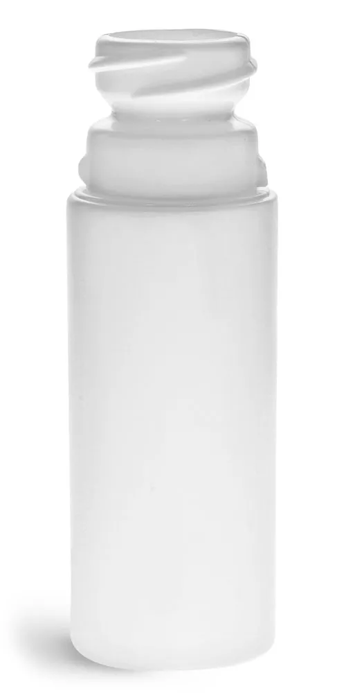 3 oz Plastic Bottles, White Child Resistant HDPE Roll-on Cylinder (Bulk), Caps NOT Included