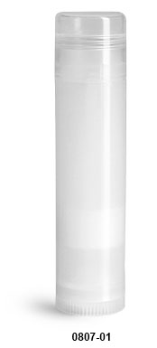 Original Natural Polypropylene Lip Balm Tubes w/ Caps