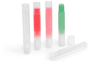Lip Balm Tubes, Natural Slim Line Lip Balm Tubes w/ Caps