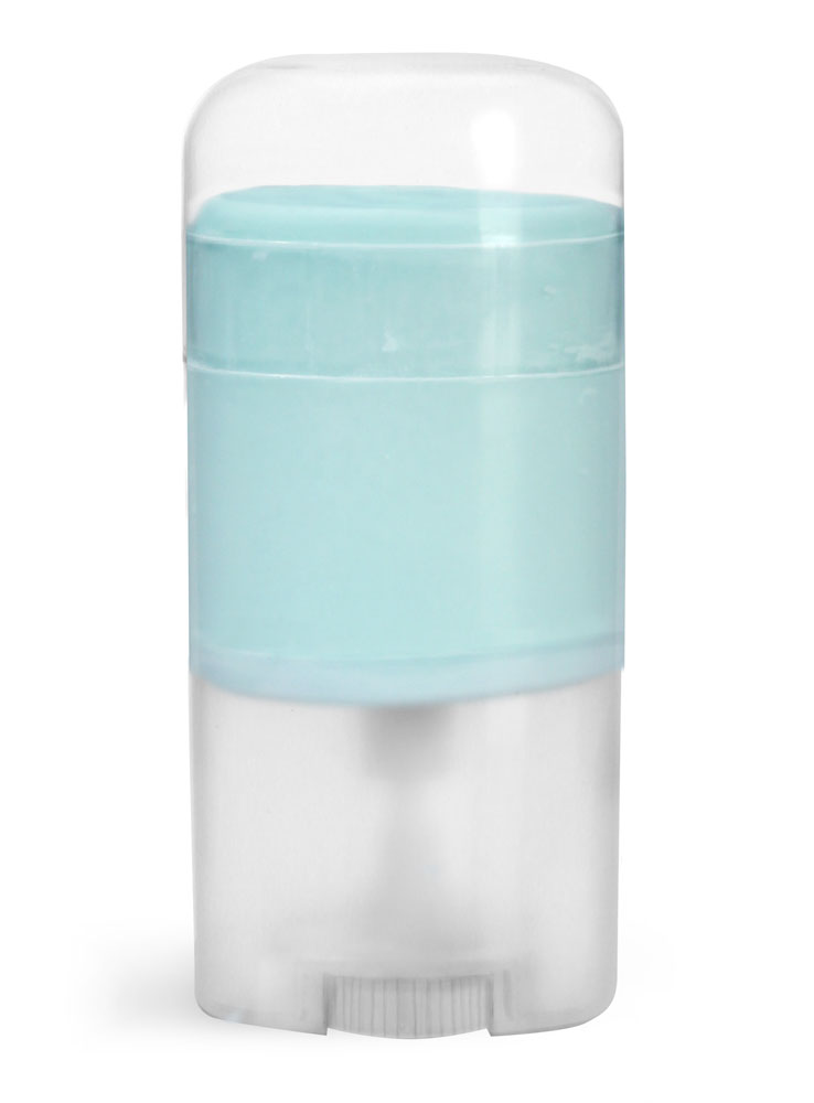 2.12 oz Plastic Tubes, Natural Polypro Deodorant Tubes w/ Natural Caps