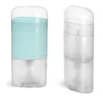 Deodorant Containers, Natural Polypropylene Deodorant Tubes w/ Natural Caps