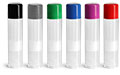 Lip Balm Tubes, Natural Lip Balm Tubes w/ Colored Caps