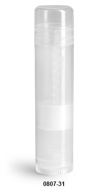 New Natural Polypropylene Lip Balm Tubes w/ Caps