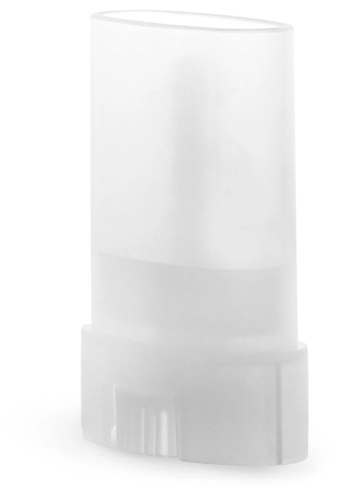 0.35 oz  Plastic Tubes, Natural Polypropylene Oval Deodorant Tubes, (Bulk) Caps Not Included