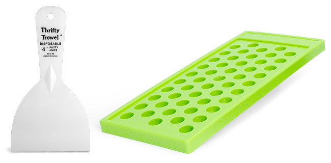 Lip Balm Filling Tray and Scraper for Standard Lip Balm Tubes