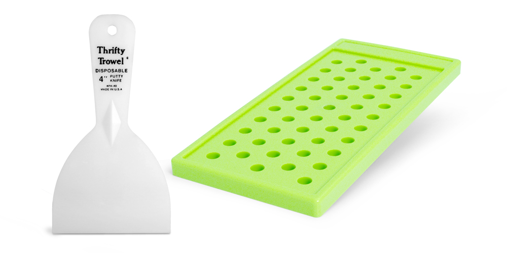 .07 oz Slim Line Tube Tray, Tubes NOT Included HDPE Lip Balm Filling Trays for Slim Line Lip Balm Tubes