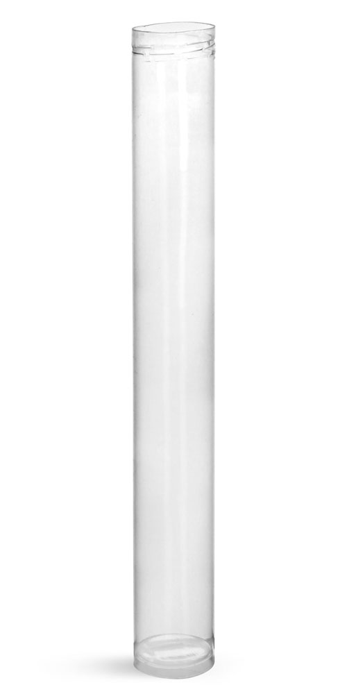 SKS Bottle & Packaging 25 ml Plastic Tubes, Clear Round Plastic Tubes