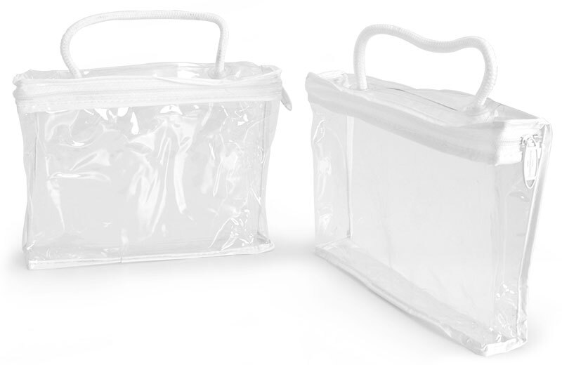 SKS Bottle & Packaging Clear Vinyl Bags w/ Black Trim and Travel Size