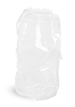 Vinyl Bags, Clear Vinyl Bags w/ White Drawstrings