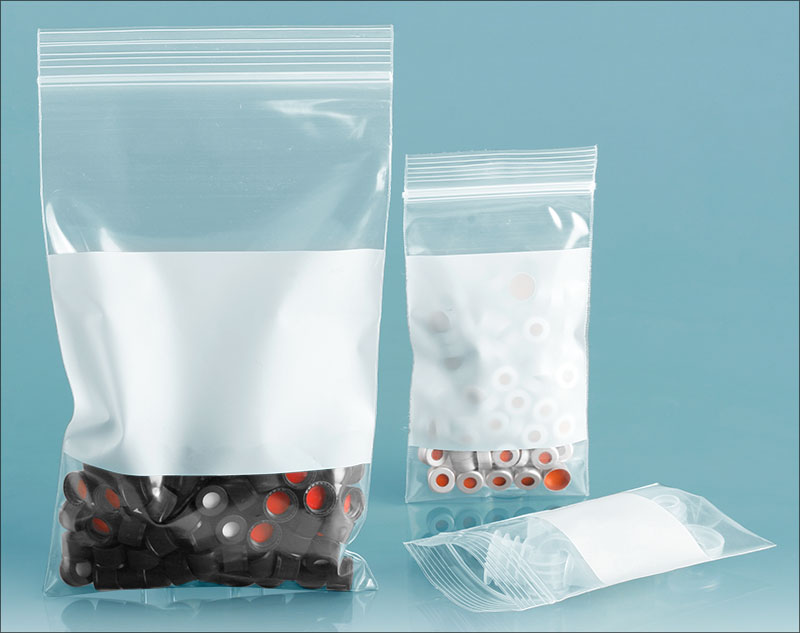 Plastic Bags, Clearline PE Write-On Loctop Bags