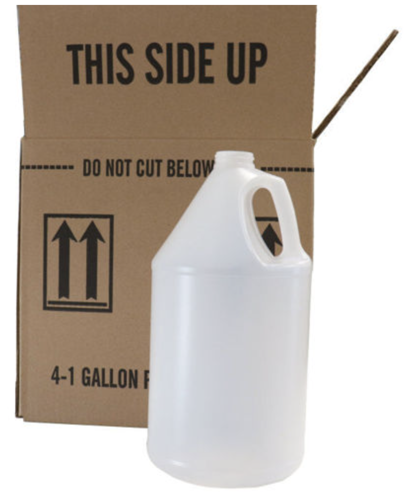 1 Gallon, UN Rated Natural HDPE Jugs, UN Rated, (Bulk), Caps NOT Included