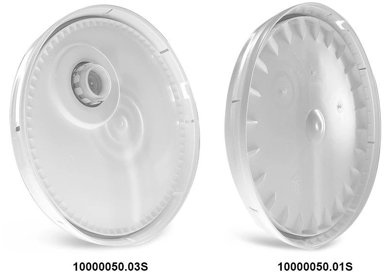 Plastic Lids, White HDPE Plastic Tear Tab Pail Lid  