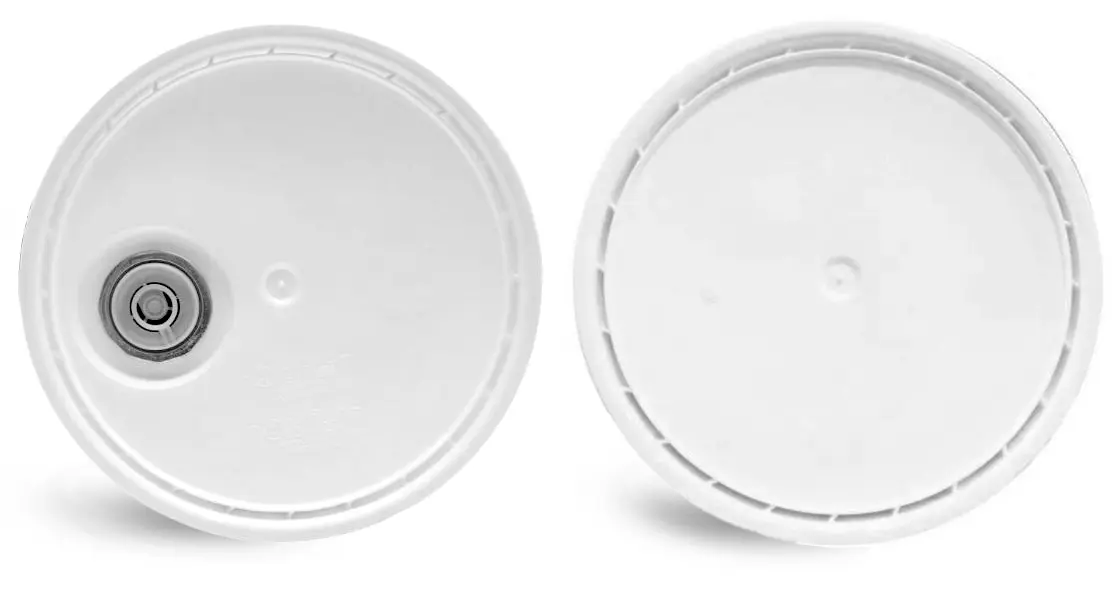   White HDPE Pail Covers for 3.5 - 6 gallon Plastic Pails, UN Rated