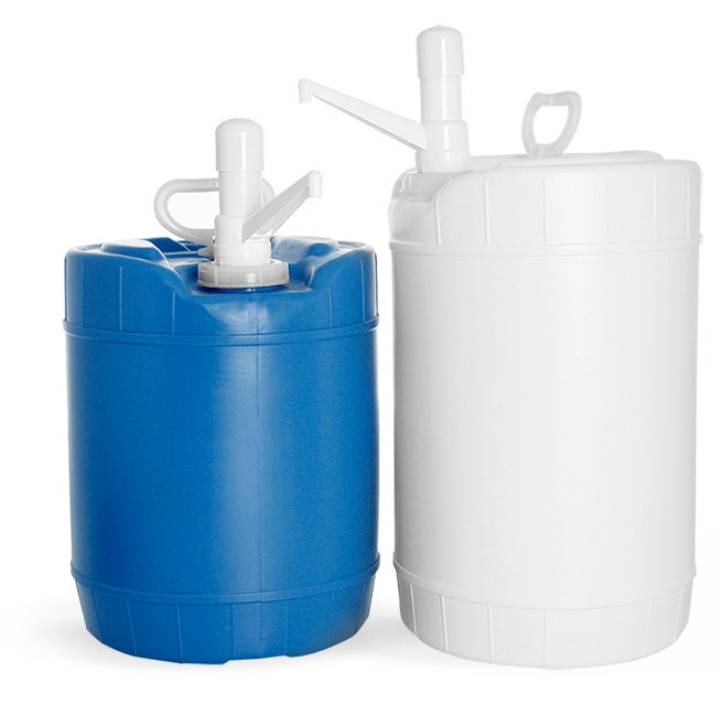 Storage Drums, HDPE Plastic Storage Drums w/ Dispensing Pumps