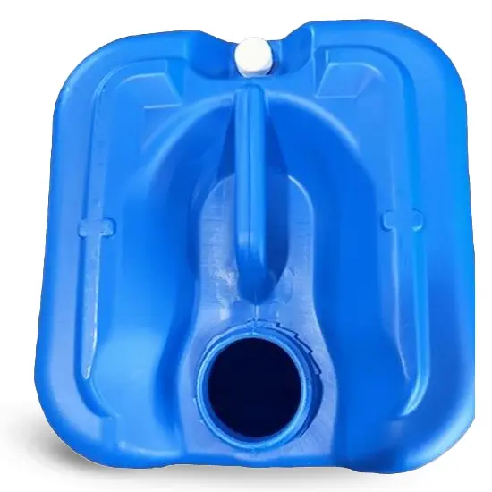  Plastic Pails, 5 Gallon Blue HDPE Square Tight Head Pails w/ Closed Vent & Cap