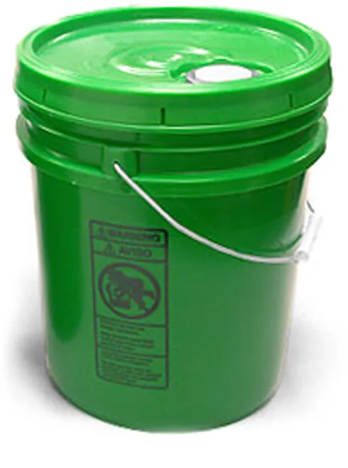 5 gal w/ Solid Cover 5 gal w/ Solid Cover Green Pails w/ Plastic Lids