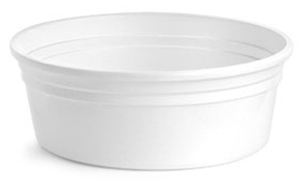 Plastic Tubs, White Polypro Tubs (Bulk), Caps NOT Included