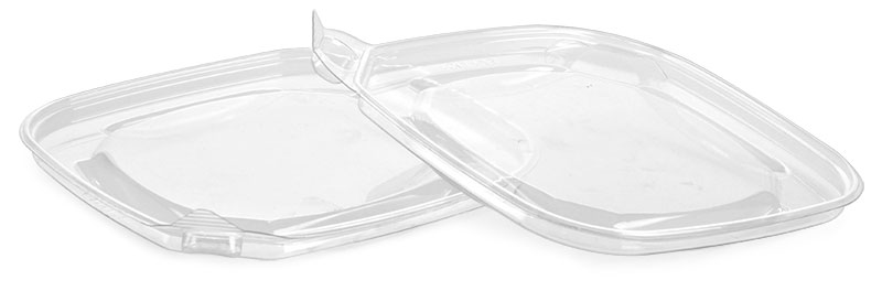 Plastic Lids, Clear PET (PCR) Tamper Evident Deli Lids