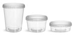 Plastic Tubs, Clear Polypro Tamper Resistant Tubs w/ Clear Lids