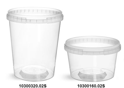 Plastic Tubs, Clear Polypro Tamper Resistant Tubs (Bulk), Caps NOT Included