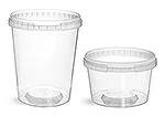 Plastic Tubs, Clear Polypro Tamper Resistant Tubs (Bulk), Caps NOT Included