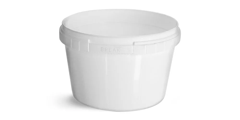 Plastic Tubs, Clear Polypro Tamper Resistant Tubs (Bulk), Caps NOT Included