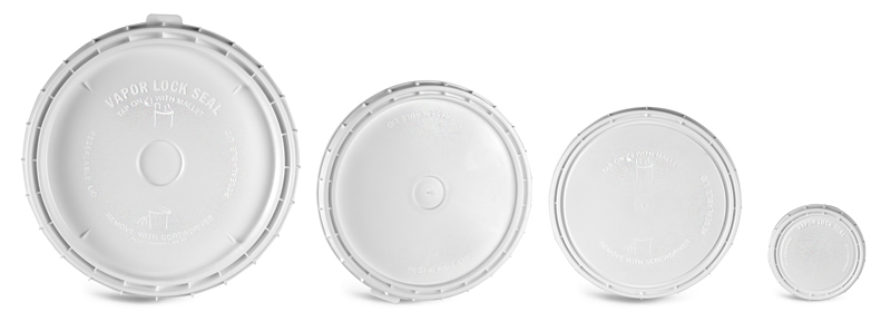 Plastic Lids, White Vapor Lock Covers