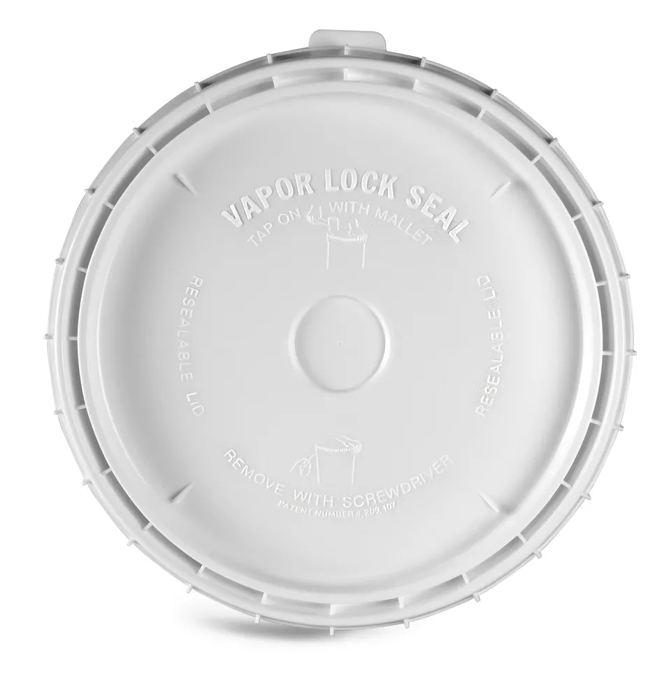 2 gal White Vapor Lock Covers (Bulk), Caps Not Included