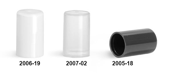 Plastic Caps, Smooth Polypropylene Friction Fit Caps For Slim Line Lip Balm Tubes