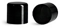 For .15 oz Tube Plastic Caps, Black Smooth Plastic Friction Fit Caps for Round Lip Balm Tubes