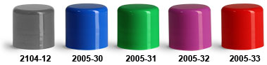 New Colored Smooth Polypropylene Friction Fit Caps For Round Lip Balm Tubes