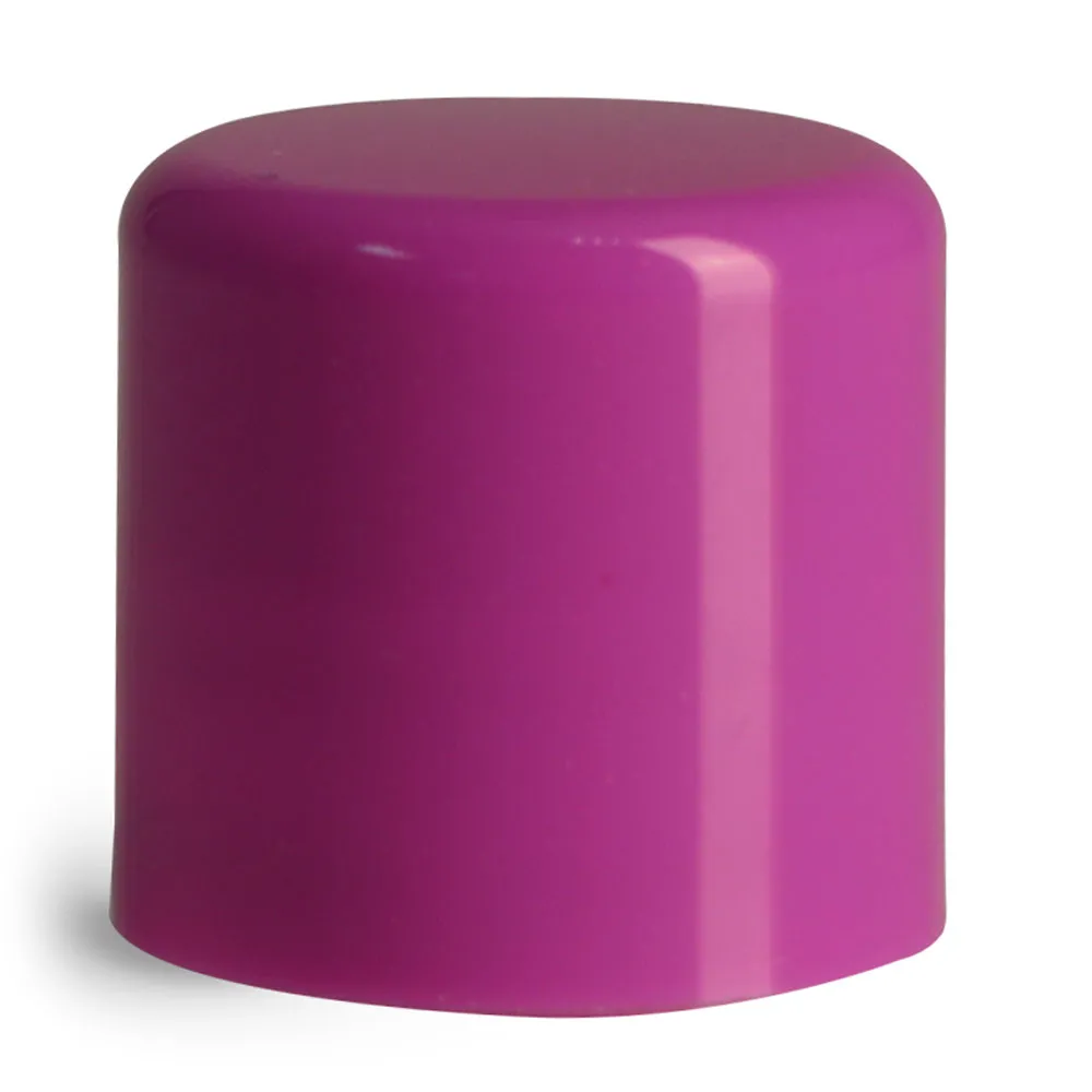 14 mm Purple Smooth Polypropylene Friction Fit Caps for Lip Balm Tubes