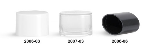 Plastic Caps, Smooth Polypropylene Friction Fit Caps For Oval Lip Balm Tubes