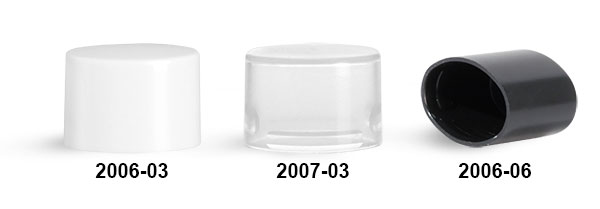 Plastic Caps, Smooth Polypropylene Friction Fit Caps For Oval Lip Balm Tubes
