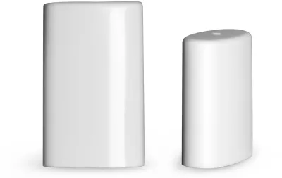 White Polypropylene Caps For Oval Deodorant Tubes 