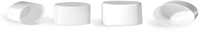 White Polypropylene Flat Deodorant Tube Caps
