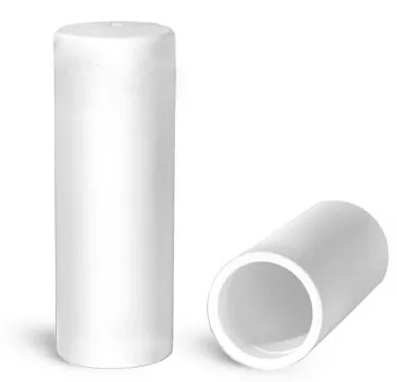 White Polypropylene Caps for 0.20 oz Lip Balm Tubes